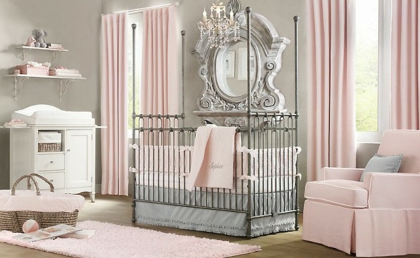 décoration-chambre-bébé-un-décor-élégant-pour-bébé-fille