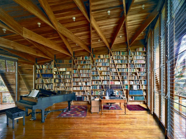 maisons-contemporaines-bibliothèque-splendide