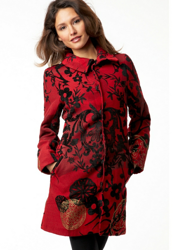 Manteau best sale rouge desigual