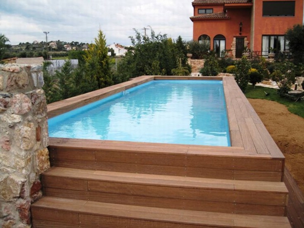 La piscine en bois rectangulaire espace de détente et déco pour ... Hors Créatif sol Piscine