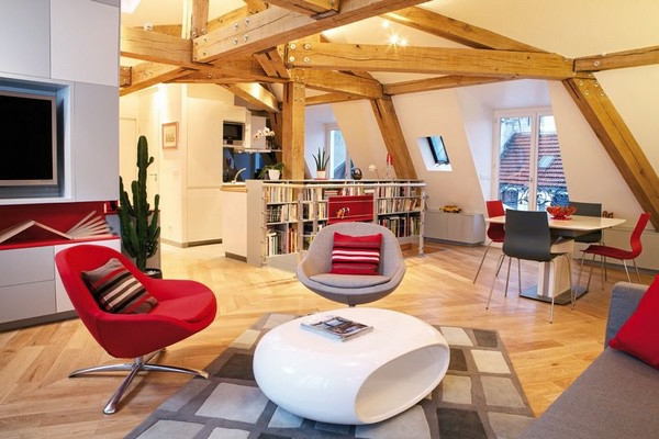 appartement-atypique-à-Paris-style-loft-rustique-et-mobilier-contemporain