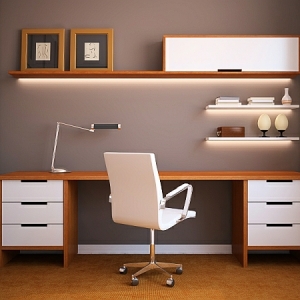 Le bureau avec étagère - designs créatifs