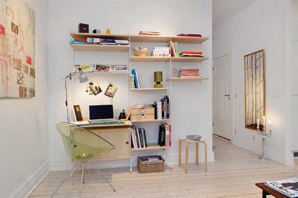 bureau-avec-étagère-design-minimaliste-en-bois-et-acier