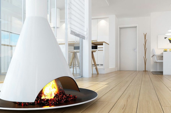 cheminée-contemporaine-foyer-au-sol-cheminée-design-triangulaire