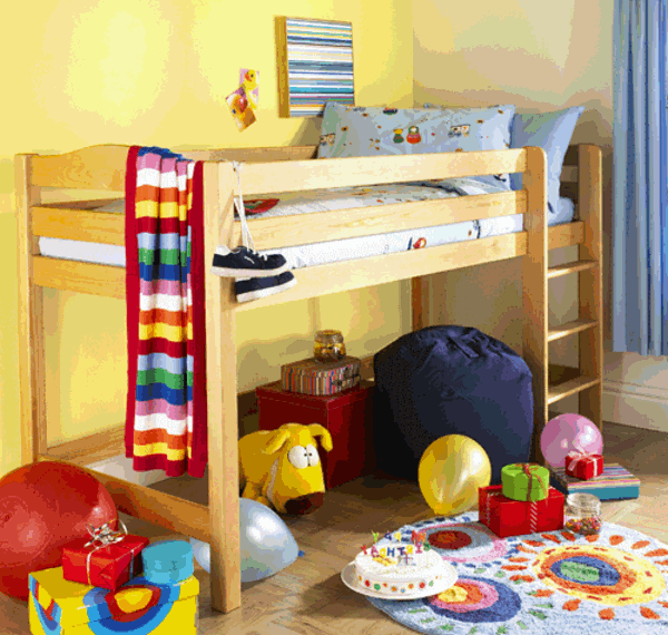 lit-surélevé-un-lit-loft-en-bois-chambr-d'enfant-originale