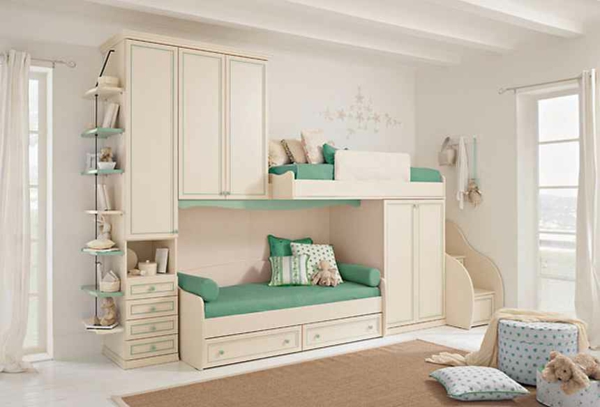 lits-superposés-avec-armoire-et-étagère