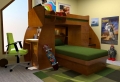 L’arrangement des lits superposés dans la chambre d’enfant
