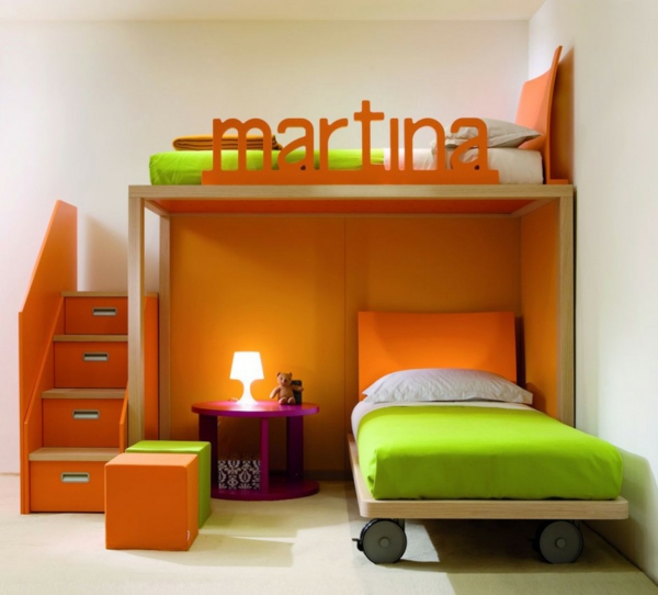 lits-superposés-un-design-fantastique-en-vert-et-orange