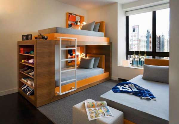 lits-superposés-un-loft-moderne-intérieur-minimaliste