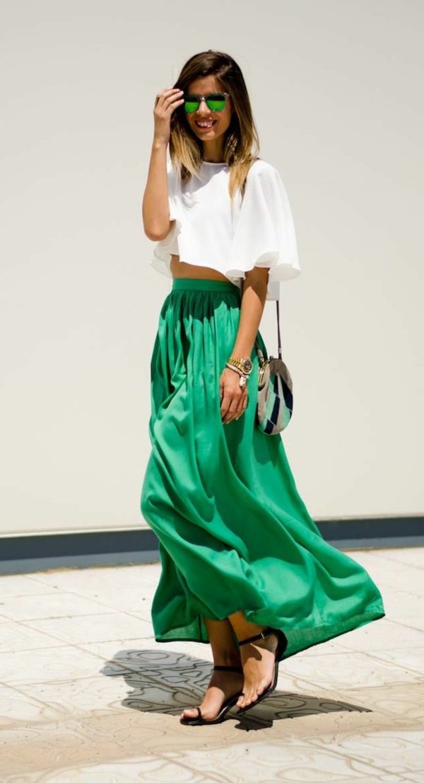 1-comment-porter-une-jupe-longue-verte