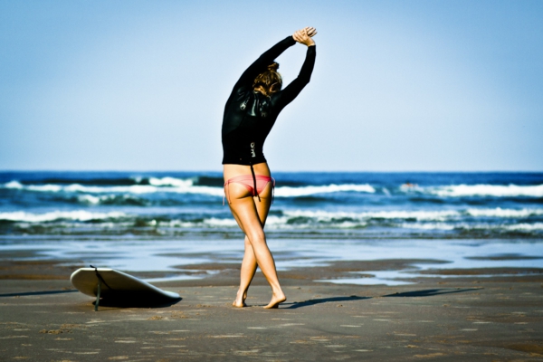 Training à la plage de Biarritz