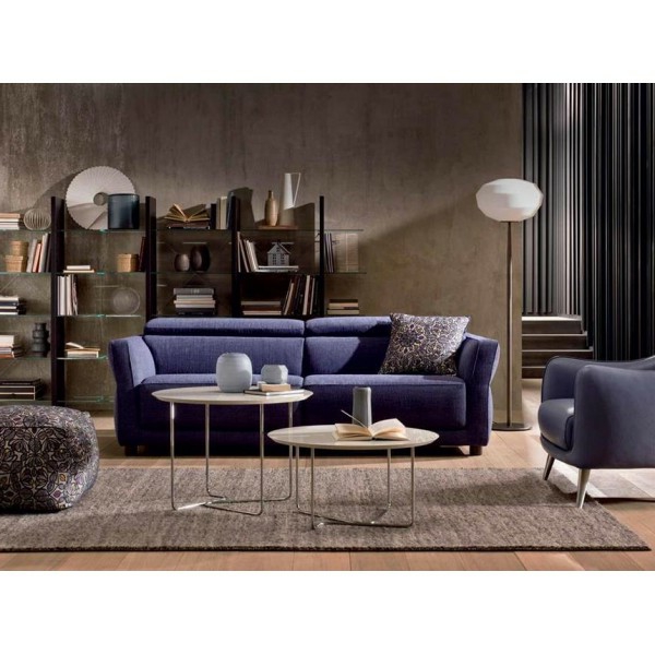 canapé-natuzzi-bleu-intérieur-marron-moderne