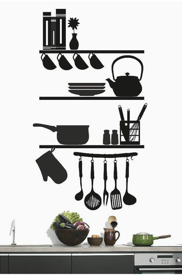 cuisine-avec-stickers-noirs-idée-créative