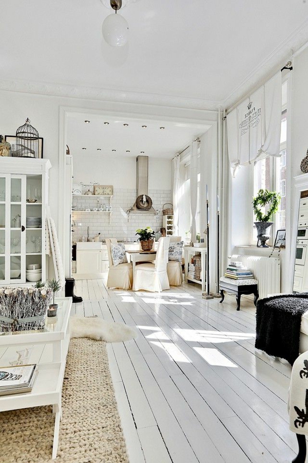 décoration-scandinave-plancher-en-bois-blanc