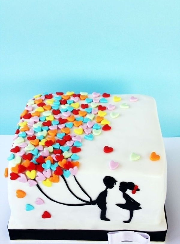 gateau-original-anniversaire-délicieux-pour-les-amoureux