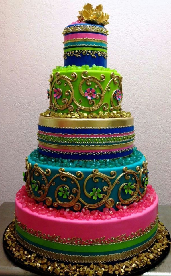 gâteau-original-anniversaire-couleurs-jolie