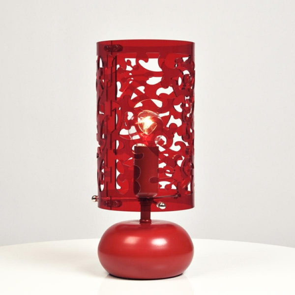 lampe-tactile-rouge-décoration-de-intérieur