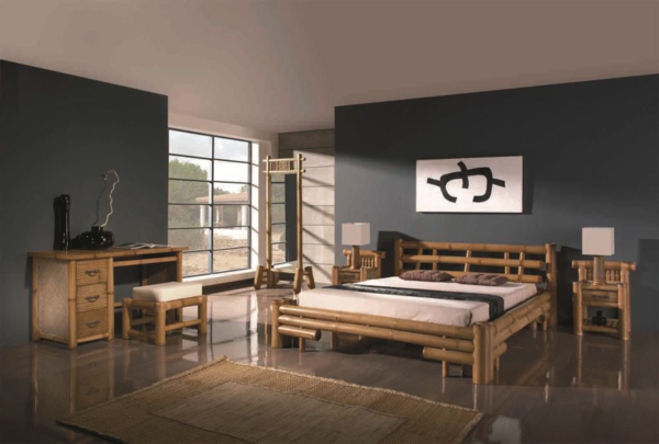 lit-en-bambou-chambre-à-coucher-japonaise