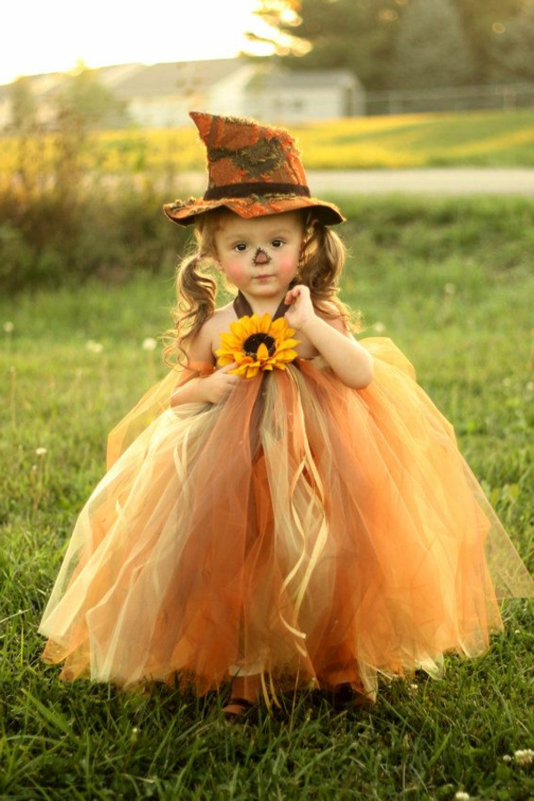 robe-colorée-pour-enfant-orange