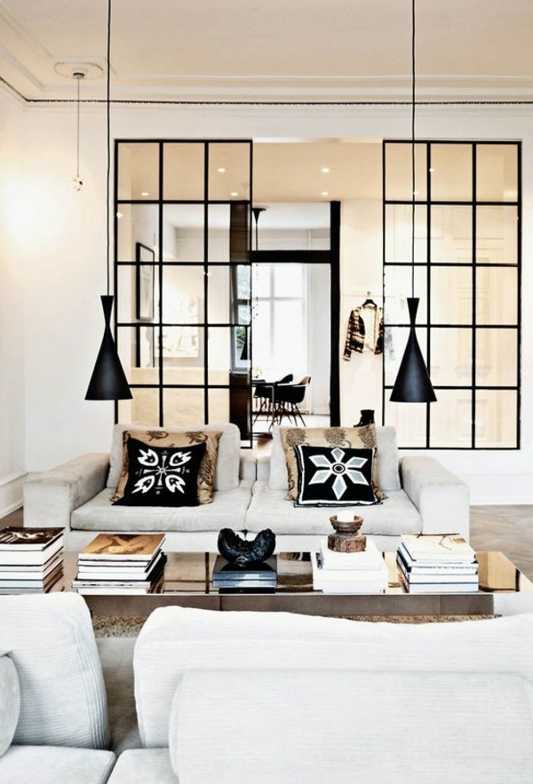 1-porte-vitrée-classique-salon-blanc-noir