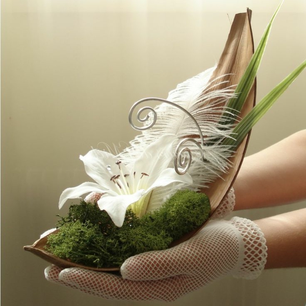 Décoration-florale-originale- mariée-cérémonie -idée