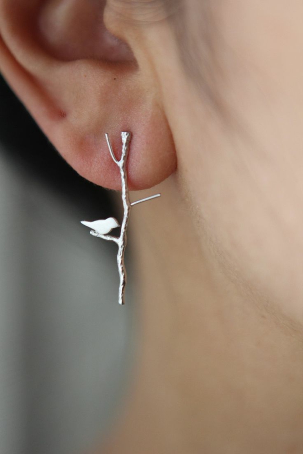 boucles-d'oreilles-originales-idée-creative-arbre-oiseau