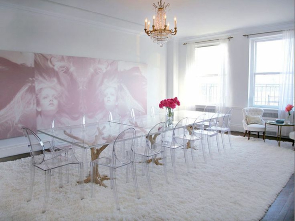 chaise-transparente-tapis-blanc-salle-de-déjeuner-exceptionnel