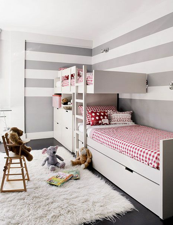 chambre-bébé-enfant-gris-blanc-rouge