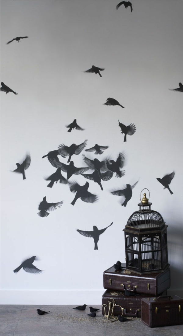 colleuse-papier-peint-diy-déco-de-mur-les-oiseaux-et-la-cage
