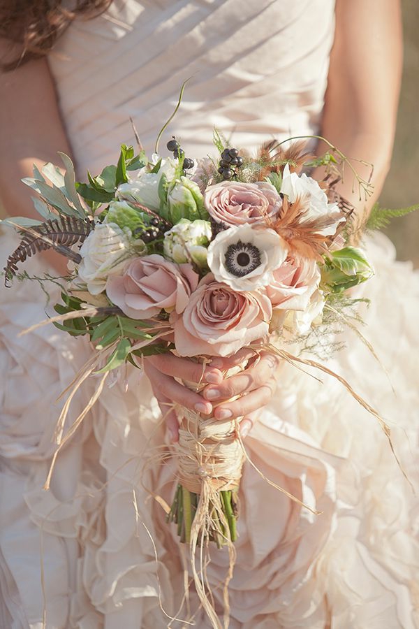 joli-bouquet-de-mariage-idée-créative-roses