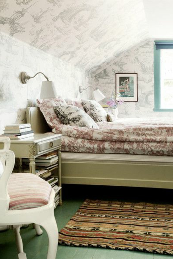 salle-a-coucher-intérieur-vintage