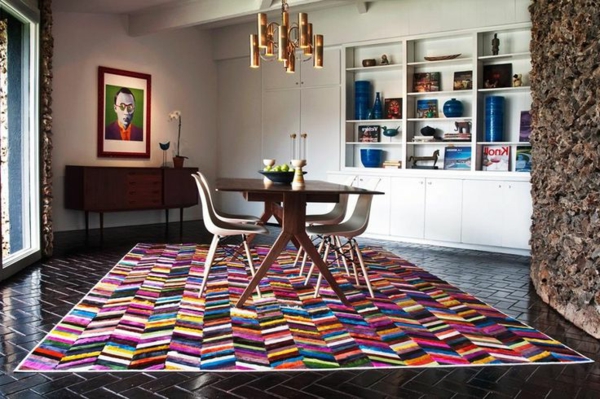 tapis-multicolore-salle-de-déjeuner-unique