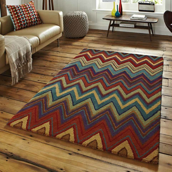 tapis-multicolore-un-beau-tapis-géométrique
