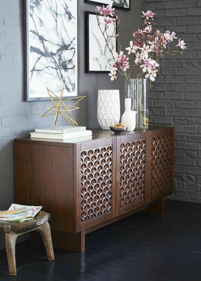 1-meuble-console-en-bois-meuble-d-entrée-sol-en-lin-noir-décoration-mur-gris-idée