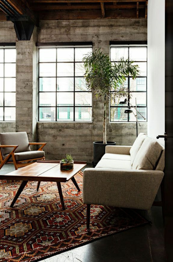 chambre-zen-sofas-scandinces-murs-industriels