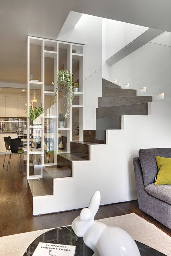 Designs d'escaliers avec garde corps en verre archzine.fr Rambarde Escalier Créatif