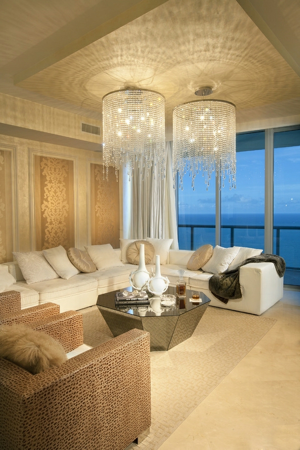 lustre-en-cristal-salle-de-séjour-modernes-idées-de-décoration