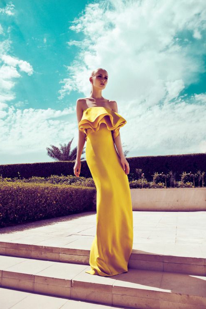 1-robe-longue-élégante-jaune-robe-d-ete-pour-les-filles-modernes