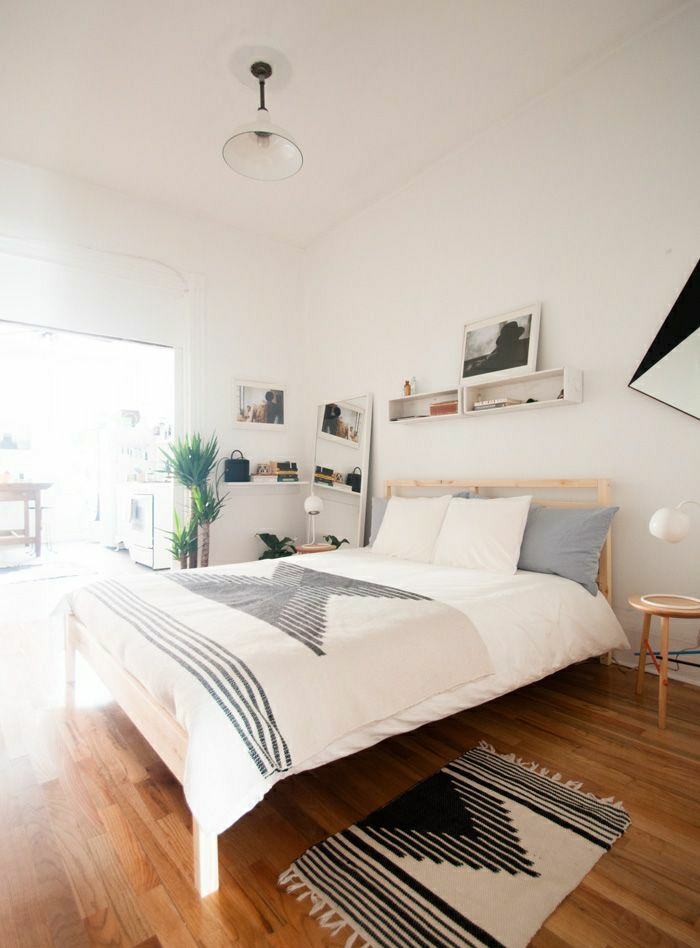 1-tapis-de-chambre-a-coucher-en-bois-blanc-tapis-cmbiné-avec-la-couverture-de-lit-blanc-noir