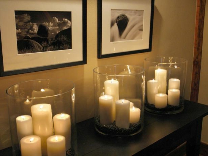 Chambre-à-coucher-romantique-déco-photo-noir-et-blanc-bougies-atmosphère