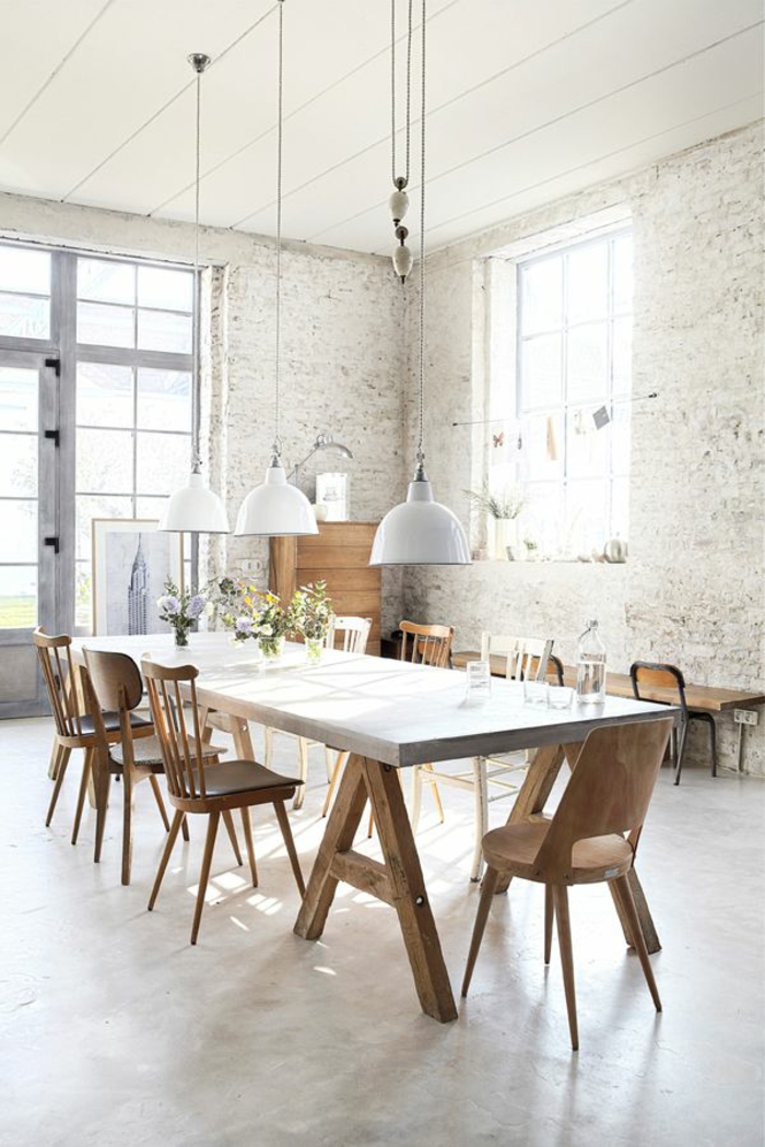 chaises-bistrot-décor-industriel-blanc