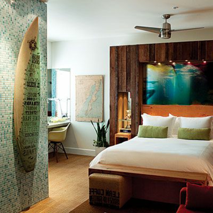 planche-de-surf-chambre-à-coucher-à-thème-nautique