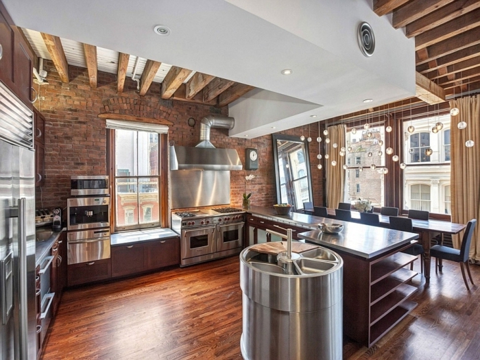 appartement-new-yorkais-chic-loft-cuisine-moderne