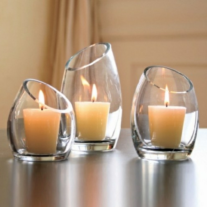 Le bougeoir en verre – jolies tendances de décoration avec bougies