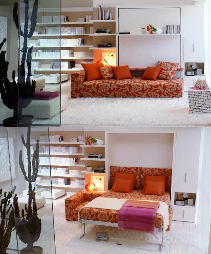 canapé-lit-ikea-meubles-salle-de-séjour-lit-d-appoint-pliant-canapé-orange