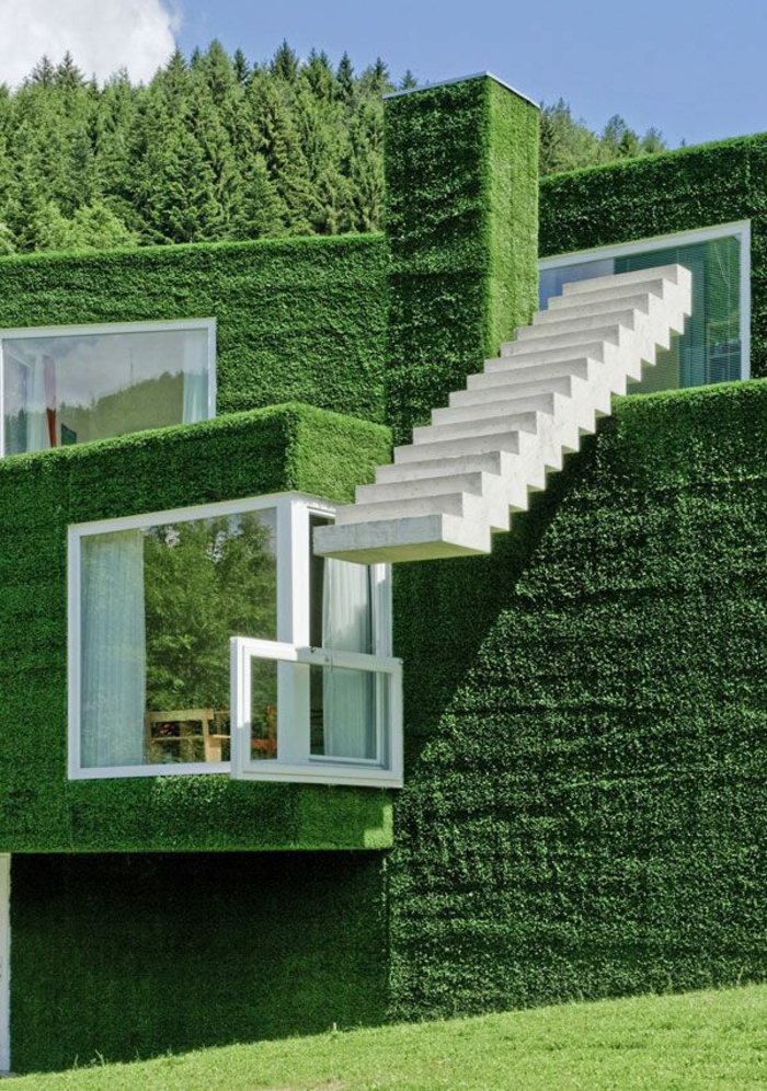 gazon-artificielle-pelouse-extérieur-maison-avec-murs-de-gazon-artificiel-maison-avec-extérieur-de-gazon
