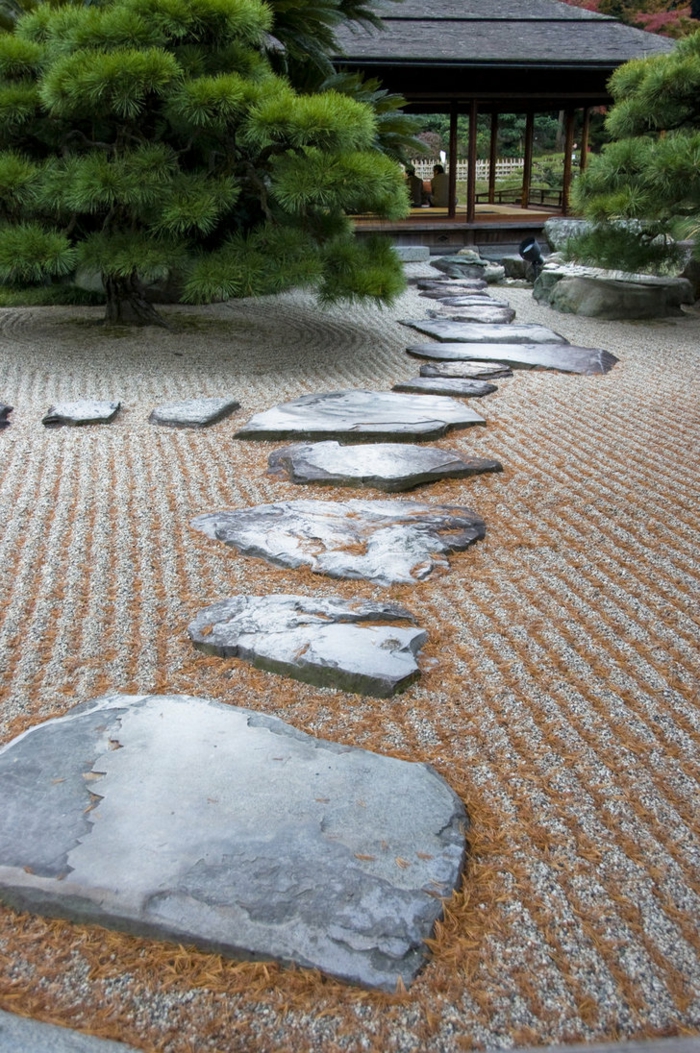 jardin-zen-japonais-idées-extérieur-pierres-kiosque