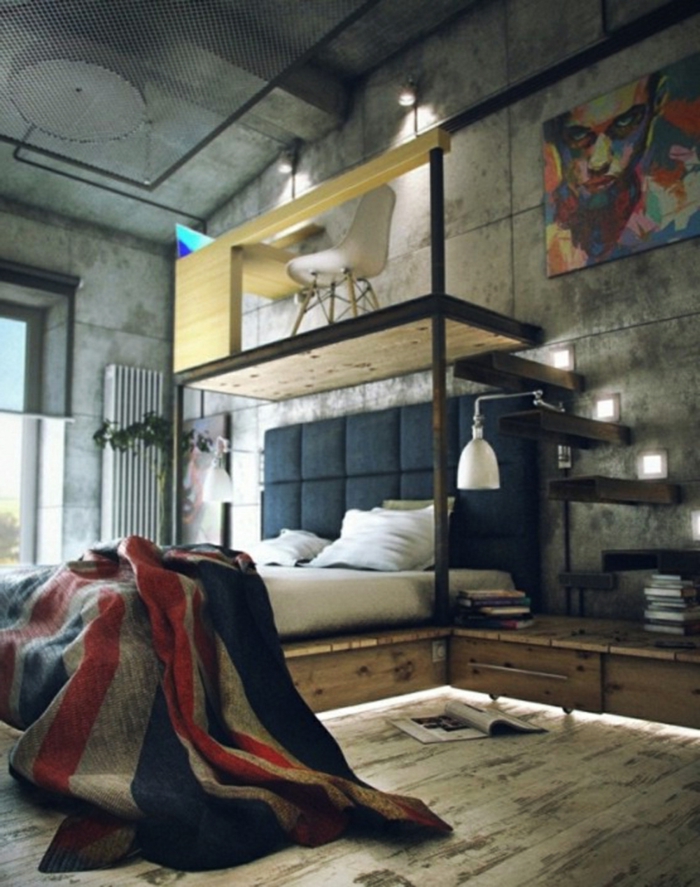 le-meuble-tv-style-industriel-salle-de-séjour-chambre-à-coucher