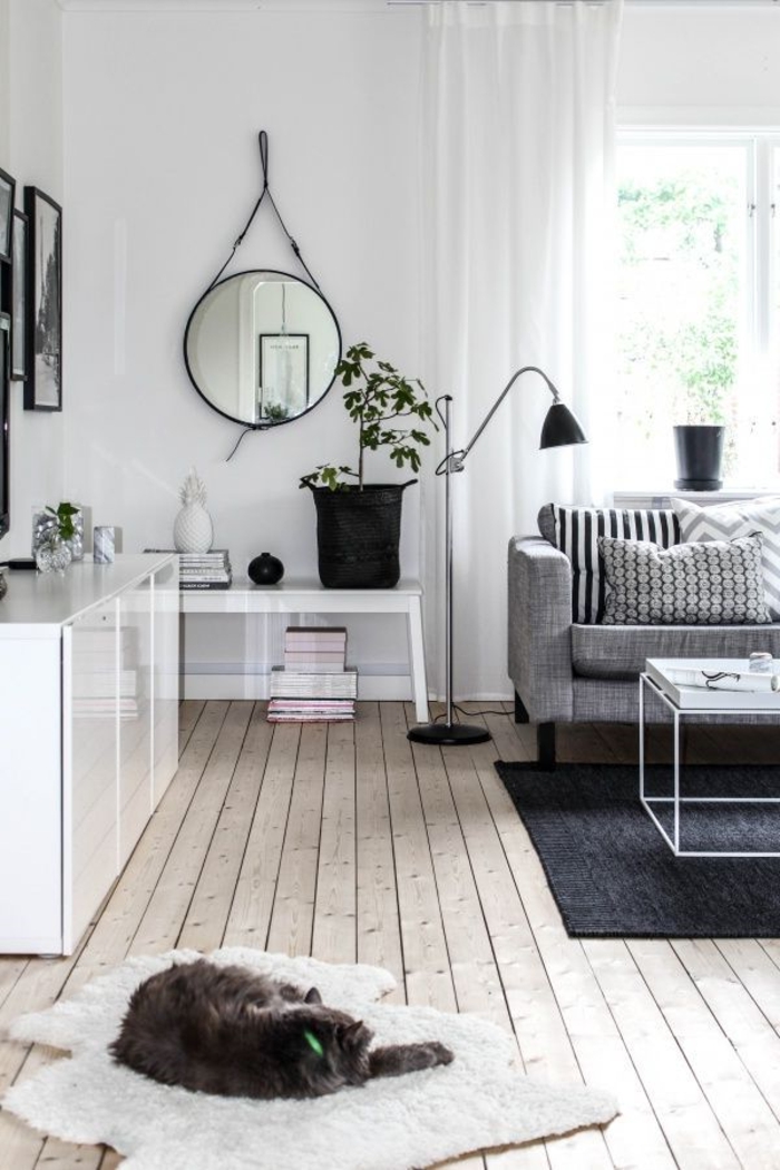 meuble-tv-scandinave-intérieur-de-style-scandinave-meubles-scandinaves-tapis-noir-salon