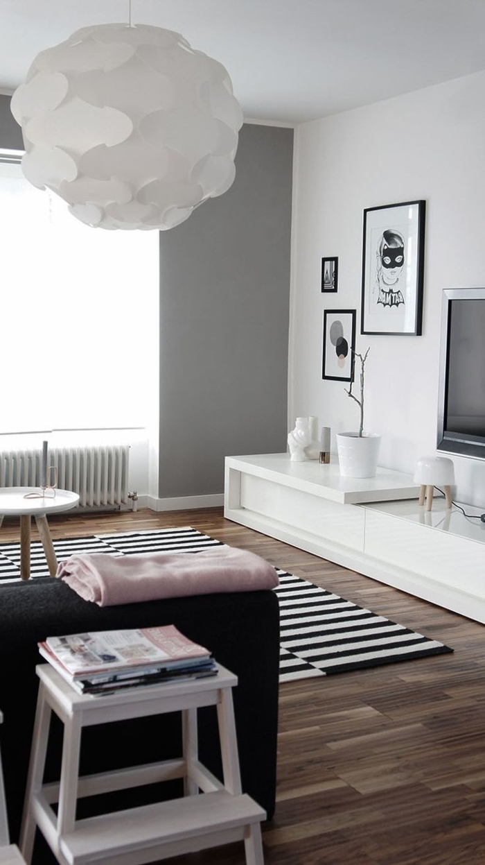 meubles-scandinaves-sol-en-parquette-en-bois-foncé-meubles-de-salon-moderne